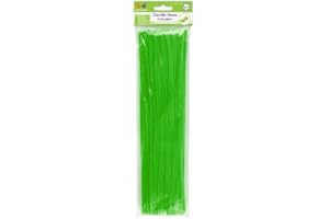 Krafty Kids GC024F 40 Piece Chenille Stems Pipe Cleaners, 6mm by 12", Kelly Green