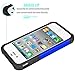 Tekcoo Compatible for iPhone 4S Case/iPhone 4 / 4G Cover, [Tmajor] Shock Absorbing Hybrid Best Impact Defender Rugged Slim Grip Bumper Cover Shell Plastic Outer & Rubber Silicone Inner [Blue/Black]
