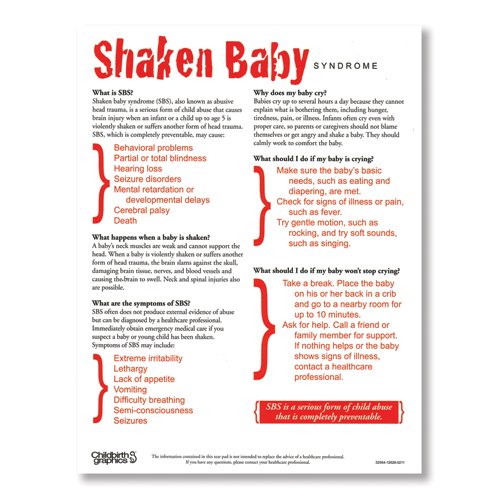 Health edco w43117tp shaken baby syndrome (sbs) tear pa…