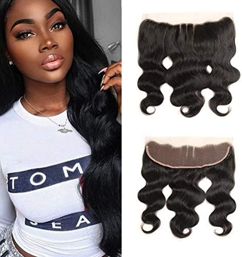 13x4 Three Part Ear To Ear Body Wave Lace Frontal Closure Unprocessed Brazilian Virgin Body Wave Human Hair Lace Front With Baby Hair (10 inch, BODY)