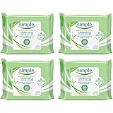 Simple Kind to Skin Facial Wipes, Cleansing 25 wipes, 4 count