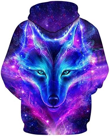 3d wolf print hoodie