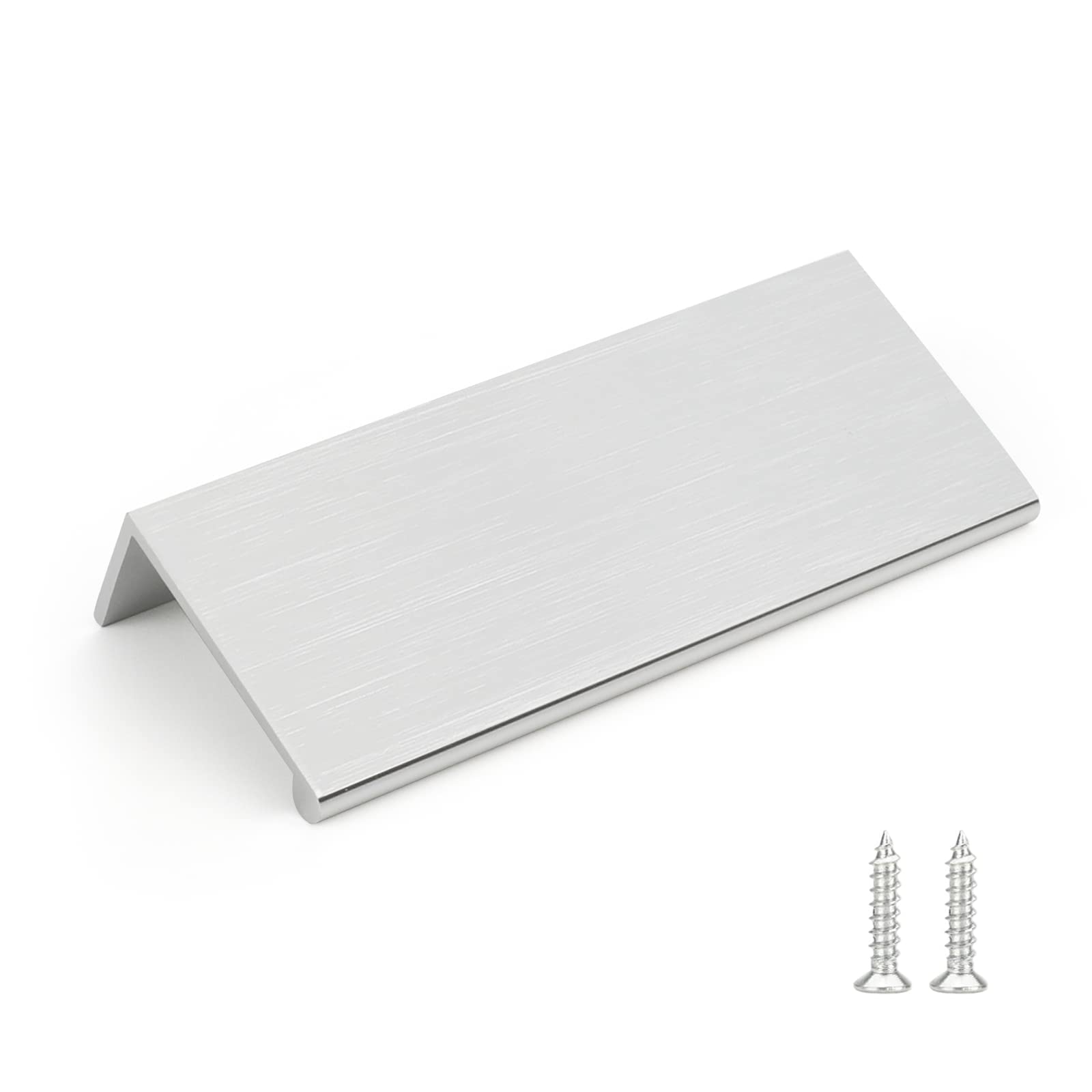 Photo 1 of Rergy 4 Pack Kitchen Cabinet Pulls Brushed Nickel Cabinet Handles, Brushed Nickel Hardware Cabinet Edge Pull, 3in Cabinet Finger Pulls LS7030SNB76