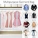 Houzemann Garment Bags, Pretty Handy Set of 5 Breathable Suit Covers Storage Bag with Full Zipper, Closet Garment Cover, Semi Transparent Travel Cloth Bag for Suit, Dress, Clothes, Pants (47