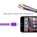 Bambud Flowing LED Light Up iPhone Charger Cable 3 ft USB Sync and Charging Cable Cord for iPhone X/8/7/7 Plus/6s/6s Plus/6/6 Plus/5s/5c/5/iPad/iPod (Purple)