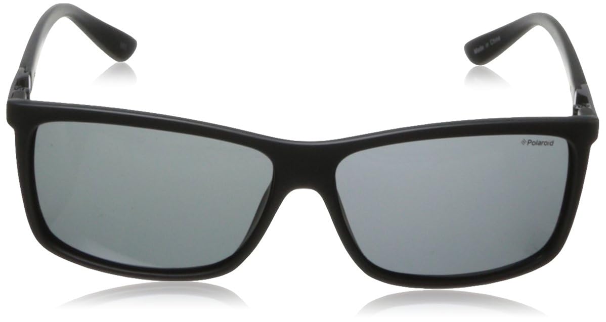 Caterpillar Men's Pickup Polarized Sunglasses Rectangular, Rubberized Matte Navy, 71 mm