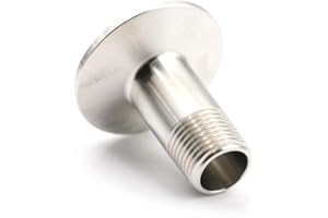 Beduan 1.5" Tri Clamp to 3/4" NPT Male Stainless Steel Sanitary Fitting Home Brew Connector (Ferrule OD 50.5mm)