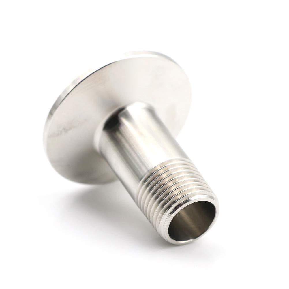 Photo 1 of Beduan 2" Tri Clamp to 1-1/2" NPT Male Stainless Steel Sanitary Fitting Home Brew Connector (Ferrule OD 64mm)