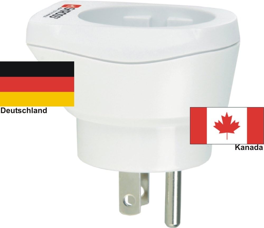 hochwertiger Design Reiseadapter Deutschland auf Kanada 220230V