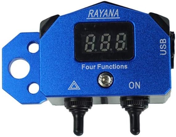 Switch Controllers Motorcycle Handlebar Control Switch ON-OFF Push Button With Voltage Displayer USB Charger for Iphone Cellphone (Color : Blue)