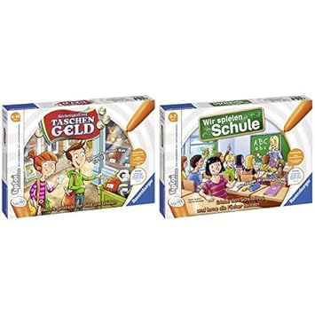 Ravensburger 00779 - Tiptoi Rechenspaß mit Taschengeld & tiptoi Wir spielen Schule - 00733 / Erlebe interaktiv einen komplett