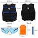 Junpro Tactical Vest Kit for Nerf Guns N-Strike Elite Series with Refill Darts, Dart Pouch, Reload Clips, Tactical Mask, Wrist Band and Protective Glasses for Birthday Party, Christmas etc