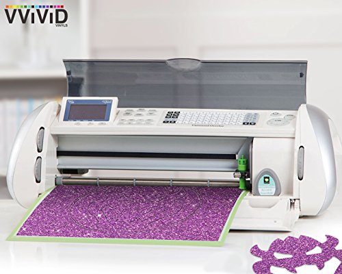 VViViD Glitter Purple DECO65 Permanent Adhesive Craft Vinyl 1ft x 6ft Roll for Cricut, Silhouette & Cameo