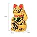 Zerodis Lucky Cat Waving Arm, Large Gold Cute Cat with Waving Hand Paw Up for Welcoming Fortune Luck Wealth Prosperity Feng Shui in Home Display Car Decoration