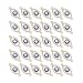 Mystart 30 Pcs 17x10mm Alloy Plastic Evil Eye Connectors Charms Pendants for DIY Bracelet Earrings (Oval Shape)