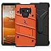 ZIZO Bolt Series for Galaxy Note 9 Case with Holster, Lanyard, Military Grade Drop Tested and Tempered Glass Screen Protector for Samsung Galaxy Note 9 Cover - Orange/Black