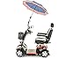 Patriotic Umbrella Holder Assembly J215 Sun and Rain Protection for many scooters, power chairs, walkers & wheelchairs