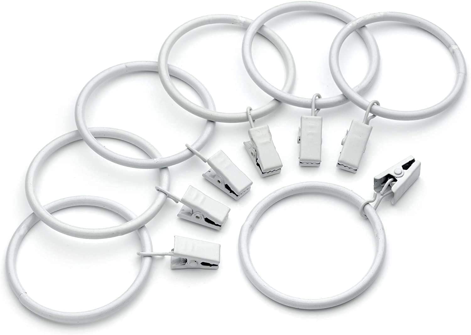 MMBOX 40 Pcs White Curtain Rings Vintage Curtain Rings Rustproof Curtain Rings 1.5" Inner Diameter