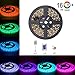 Led Strip Light with Remote 16.4ft 5m Waterproof Flexible Color Changing RGB SMD5050 300leds LED Strip Light Kit with 24 Keys IR Remote Controller (Power supply is not included)