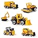 Vankcp Sand Toys Set 6 Pcs Assorted Construction Vehicles Trucks Sandbox Toys Mini Forklift Bulldozer Cement Car Excavator Dump Truck Tanker Engineering Car Toy Playset for Kids Over 3 Years Old