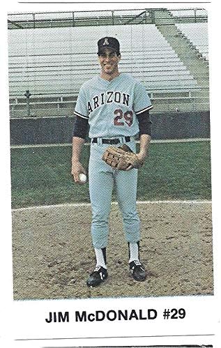 Jim Mcdonald 1985 Arizona Wildcats Tucson Police Rookie Card Rc