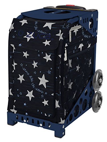 Zuca Shine like the Stars Sport Insert Bag and Navy Frame with Flashing Wheels
