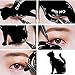 Wisdompark 4 Piece Cat Eyeliner Stencil, Matte PVC Material Repeatable Use Eyeliner Template Plate For Everyone from Beginner to Professionals, Type A