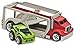 Kid Galaxy Squeezable Car Carrier Truck with Pull Back Race Car. Toddler Wind Up Vehicle Transporter Playset