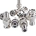 Inovat 10 Pcs Replacement BNC Male to F Female Plug Coax RF Connector RG6 RG59 Metal Adapter Connectors Video and Headend Applications