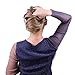 OUBECA Tousled Synthetic Hairpiece Scrunchies Straight Elastic Updo Scrunchy Messy Bun for Women (M2/33 Dark Brown)