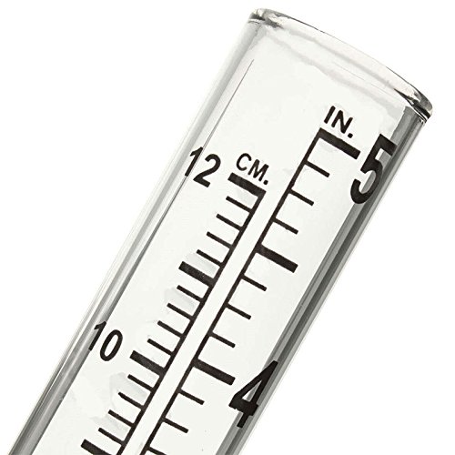 C-Pioneer 5" Capacity Rain Gauge Glass Replacement Tube for Yard Garden Outdoor Home