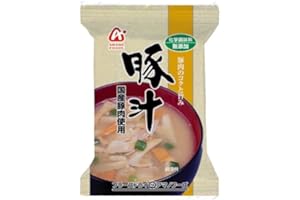 アマノフーズ Amano Foods Freeze-dried Additive-free Miso Soup with Pork and Vegetables 0.4oz X 10bags(for 10 Servings) [Japan Import]