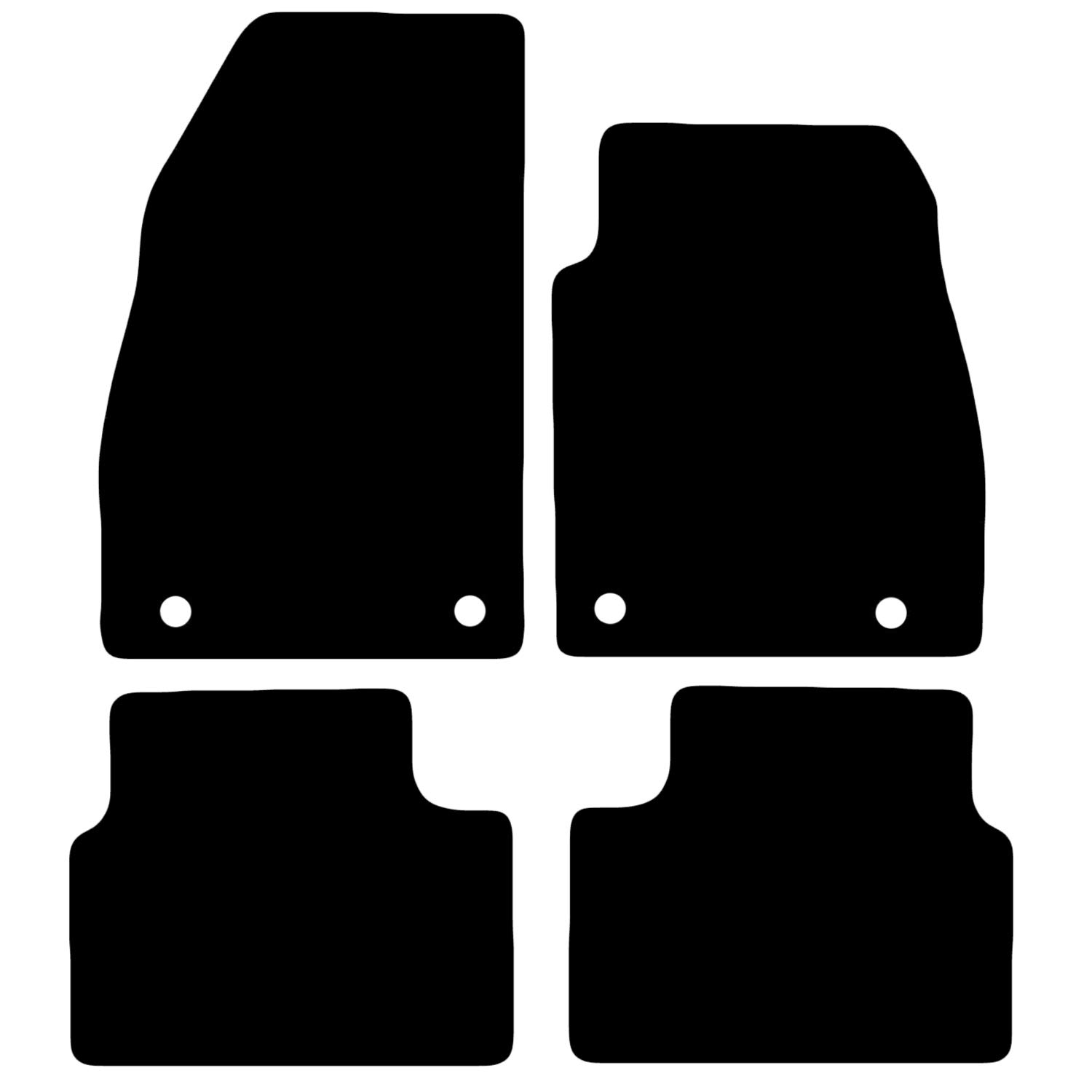 Carsio Carpet Car Mats For Vauxhall Insignia 2008 to 2013 4 Piece Set With 4 Clips Tailored Fit Floor Mat Complete Accessory Black Custom Fitted - All Weather, Anti-Slip Backing & Black Trim