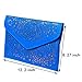 FASHIONROAD Fashion Road Modern Womens Floral Pattern Cross Body Cut Out Slim Chain Statement Bags Cross Body Handbags Blue