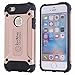 iPhone SE [Shock Absorption] Case, Lordther [TurtleRock Series] [Military Grade] Drop Test Synthetic Rubber Armor with [Anti-fingerprint Series] [Tempered Glass Film] for iPhone SE/5S/5 (Rose Gold)