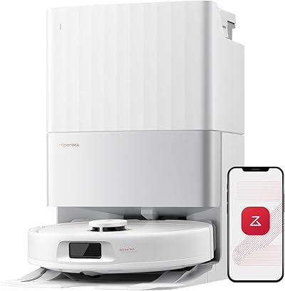 roborock Qrevo S5V Saugroboter mit Wischfunktion&Hebarem Wischmopp, 12.000Pa Saugkraft, Zero-Tangle System, Warmlufttrocknung, Intelligente Hindernisvermeidung, Multifunktions-Dockingstation (Weiß)