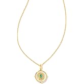 Kendra Scott 14k Gold-Plated Brass Letter A-Z Disc Reversible Pendant Necklace, Fashion Jewelry for Women