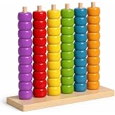 TailWaggers Color Stack Challenge Game, Ring Stack Race Color Matching Puzzle, Competitive Speed Logic Tabletop Brain Teaser for Family Game Night, 2 Player Set with Racks and Rings（1 Pcs）