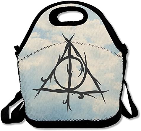 Deathly Hallows Large & Thick Insulated Tote Lunch Tote Bag Tote Lunch Bag For Men Women Kids Art Of Lunch