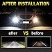 morefulls H1 LED Fog Lights Bulbs - 1600 Lumens 360° Beam Angle 6000k White With Projector (Set of 2)