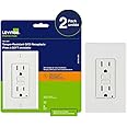 Leviton 2-Pack GFCI, 15 Amp Tamper-Resistant Receptacle with Led Indicator, GFTR1-2PK, White
