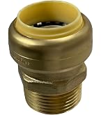 SharkBite U142LFA Lead-Free Reducing Connector – 1" X 3/4" MNPT, Push-Fit, For Copper, CPVC & PEX, 200 Psi / 200°F, Potable Water