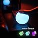 MIPOW PLAYBULB Sphere Bluetooth Smart Color Changing Night Light, Waterproof Touch Sensitive Dimmable LED Glass Orb Bulb with APP control, Wireless Charging Solution, Ideal for Home Bedroom Patio