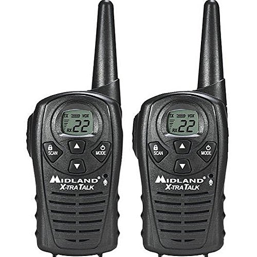 Midland LXT118 22-Channel GMRS with 18-Mile Range, E Vox, and Channel Scan (Pair)