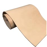 100% Veg Tan Full Grain Cowhide Pre-Cut Pieces 8-9 oz. (3.5mm) - Tooling Leather Hide - Vegetable Tanned Leather for Tooling, Carving, Molding, Dyeing (White-Veg Tanned, 12"x6")