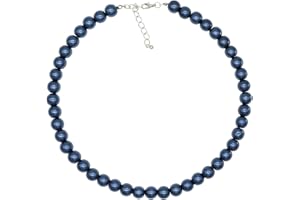 iSPECIAL Colorful Glass Bead & Pearl Choker Necklace Statement Jewelry for Women Long String of Pearls Necklace Fake Pearl Necklaces