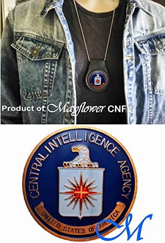 Mayflower CNF Coin &Leather Holder - Salute to our CIA Heroes - Challenge Coin of Central Intelligence Agency - Collectible