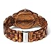 LeeEv Mens Wooden Watch, Wood Wrist Watch Handcrafted Sandalwood Vintage Calendar Analog Quartz Wooden Watches Gifts for Men