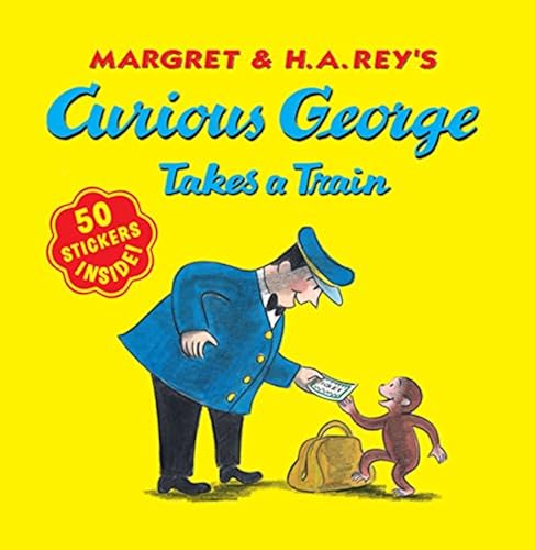 Download Curious George Takes a Train  with stickers PDF