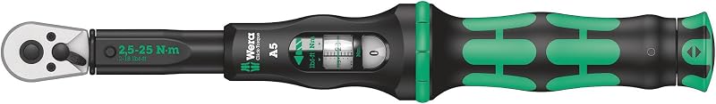 Wera Click Torque A 5 Adjustable Torque Wrench 1/4" Drive 2.5-25 Nm 05075604001